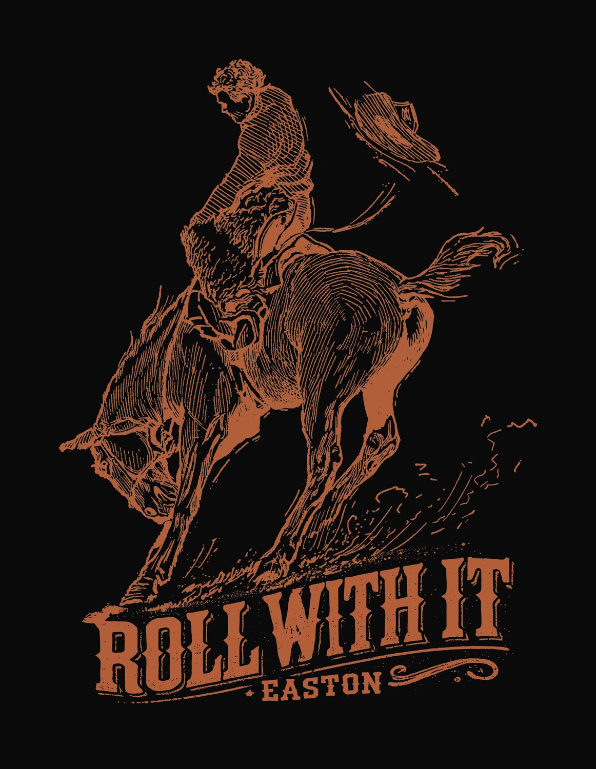 Easton Corbin, Roll With It, tee art, 2025
